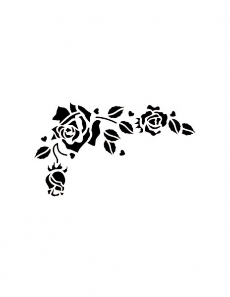Stencil - Romantic Rose